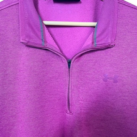 Under Armour Men’s Storm ¼ Zip Fleece Sweater in Dark Pink Size XL - Picture 7 of 12